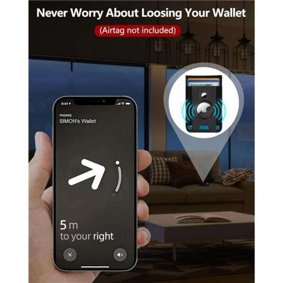 Wallet Stand with AirTag Holder, Open ID Window, Magsafe Airtag - Picture 9 of 14